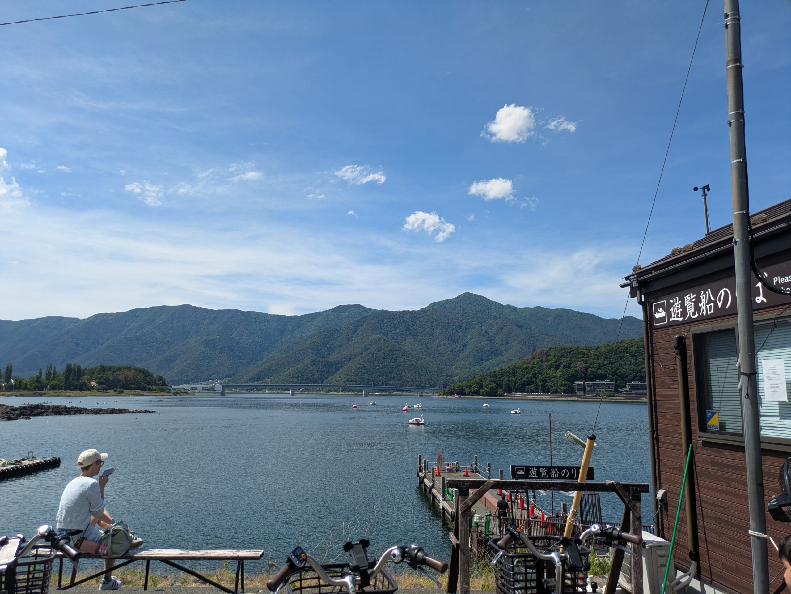 天晴から見える河口湖の景色