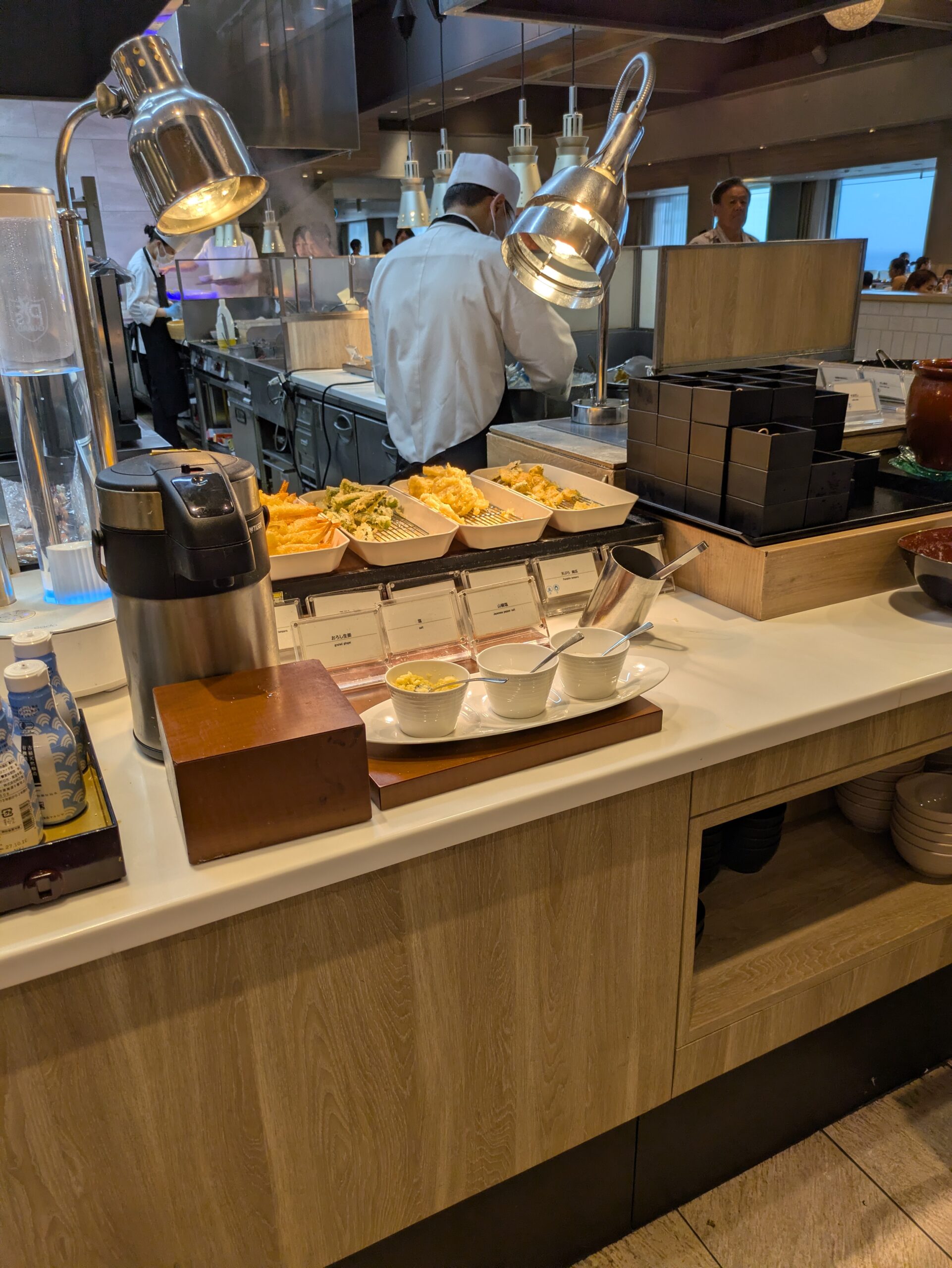 夕食ビュッフェの天ぷら